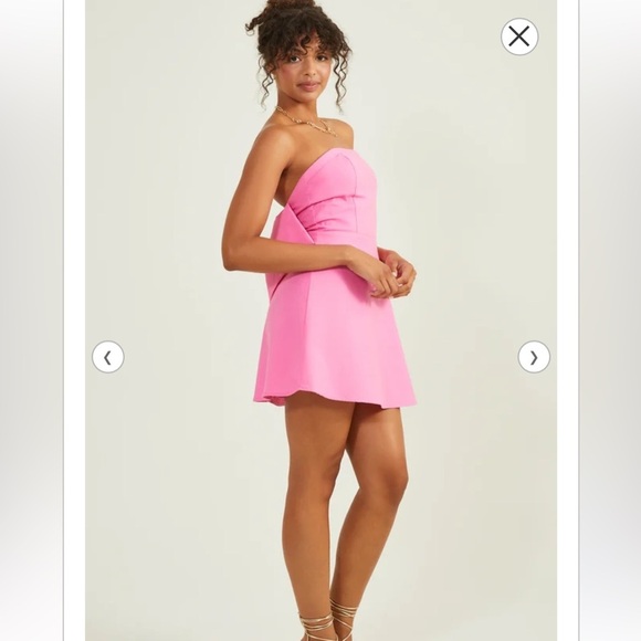 New with tags Altar’d state Lilia Strapless Bow Dress in Pink - Picture 3 of 3